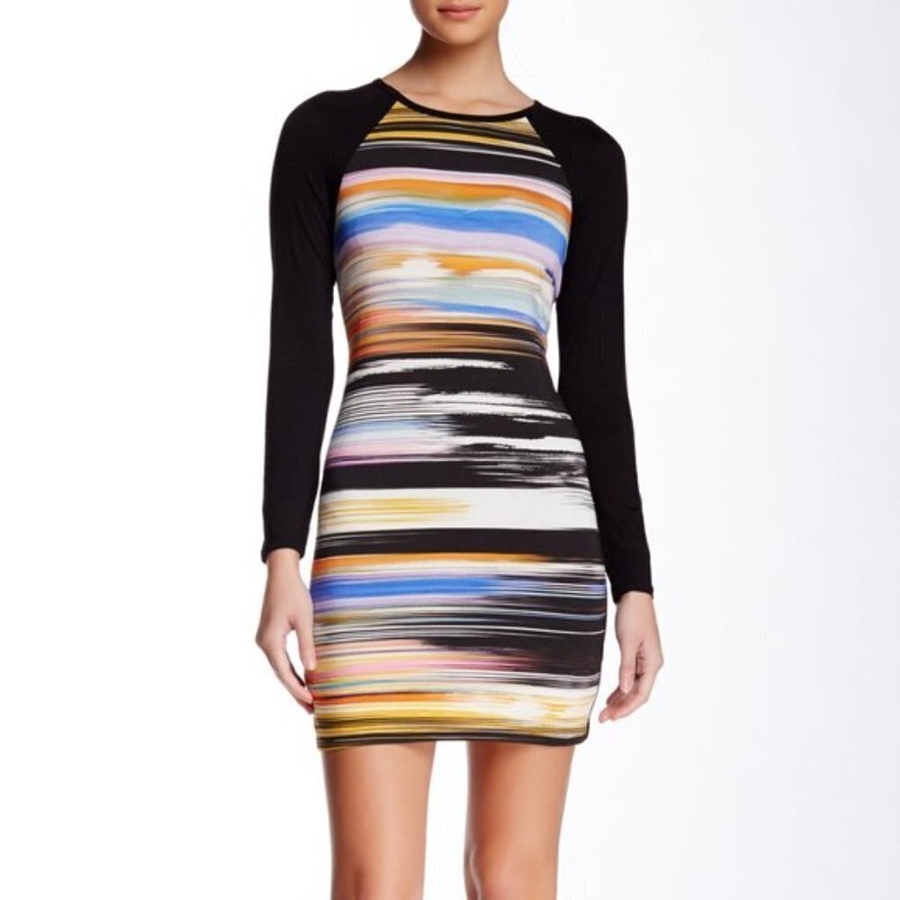 Trina Trunk Montecito Long Sleeve Bodycon Dress Size Large - Picture 1 of 5